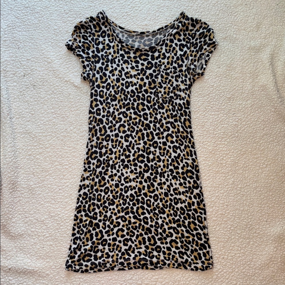 Pretty Retro 90s 1990s Clueless Leopard Print Mini Dress Women’s Size Medium M